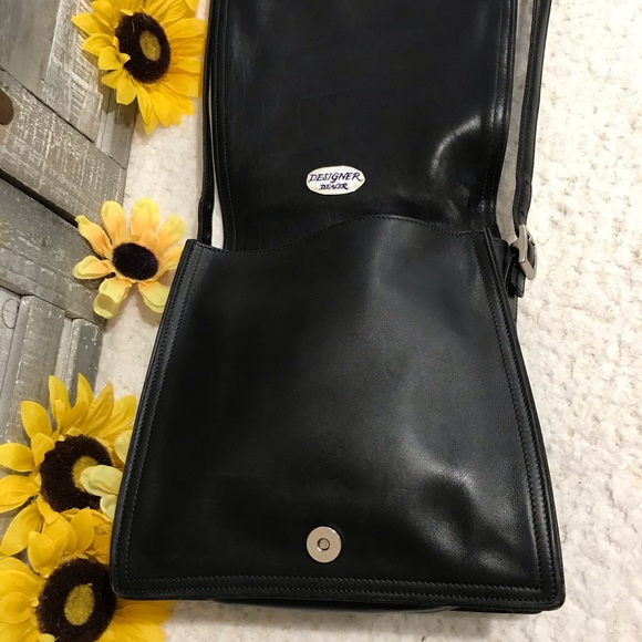 Auth~ COACH ~ Vintage Legacy Messenger Flap Bag # 6147 GUC! Black - Picture 5 of 12